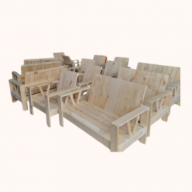 Ghế Cà Phê Gỗ Băng Dài