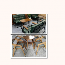 Bàn Ghế Cafe Gỗ Tự Nhiên 