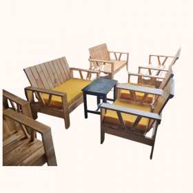 Bàn Ghế Coffee gỗ 01