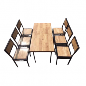 Bàn ghế quán nhậu khung sắt BGQ01