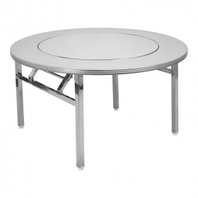 Bàn inox mâm xoay 1m4