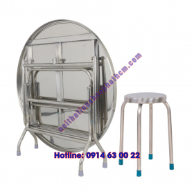 Bộ bàn tròn 6 ghế đẩu loại thường