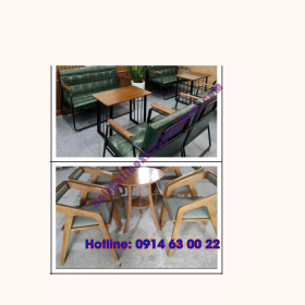 Bàn Ghế Cafe Gỗ Tự Nhiên 
