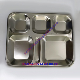 Khay Inox Cơm 5 Ngăn