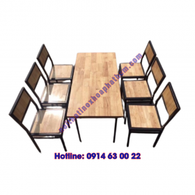 Bàn ghế quán nhậu khung sắt BGQ01