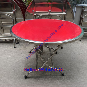 Bàn inox tròn 1,4m loại tốt