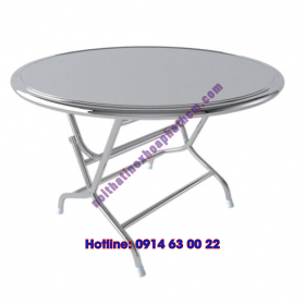 Bàn tròn inox 1,2m loại tốt