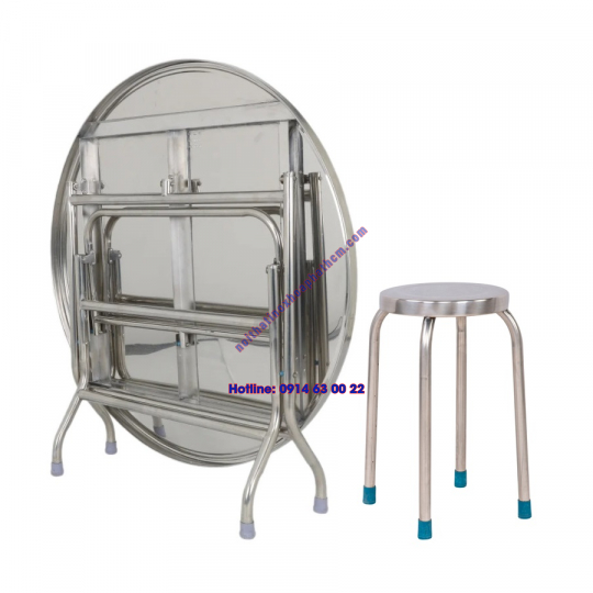 Bộ bàn tròn 6 ghế đẩu loại thường