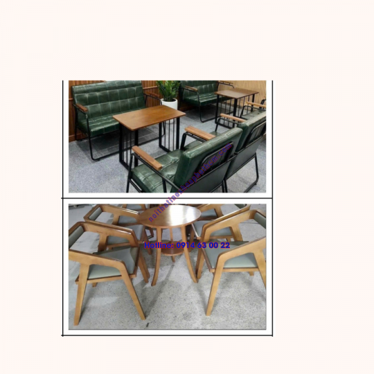 Bàn Ghế Cafe Gỗ Tự Nhiên 