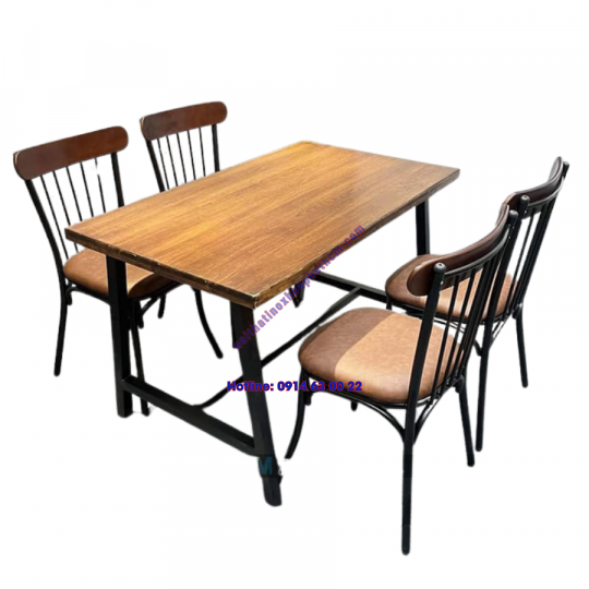 Bàn ghế quán nhậu khung sắt BGQ02
