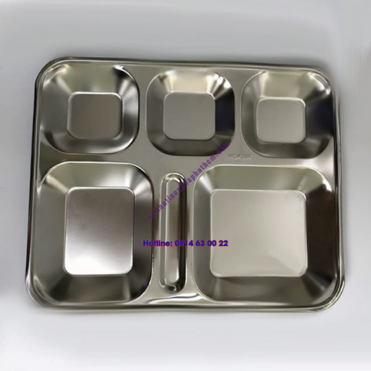 Khay Inox Cơm 5 Ngăn
