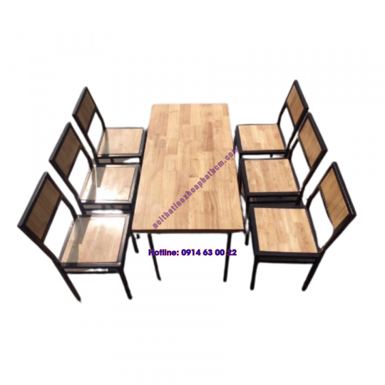 Bàn ghế quán nhậu khung sắt BGQ01