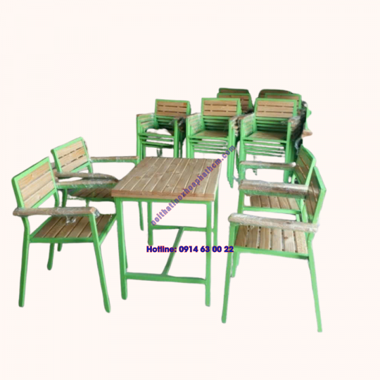 Bàn ghế Coffee chân sắt