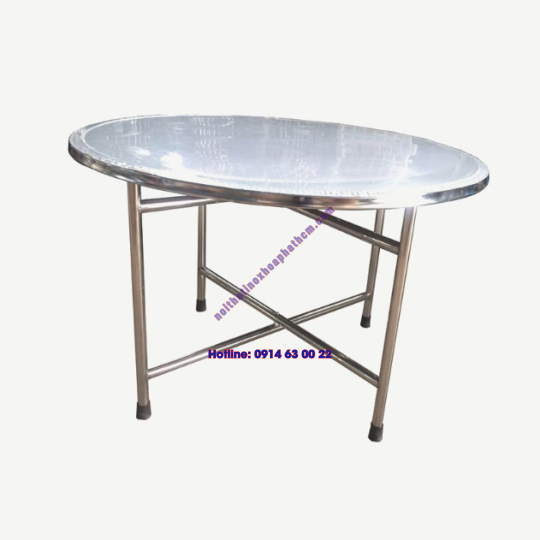 Bàn tròn inox 1m4