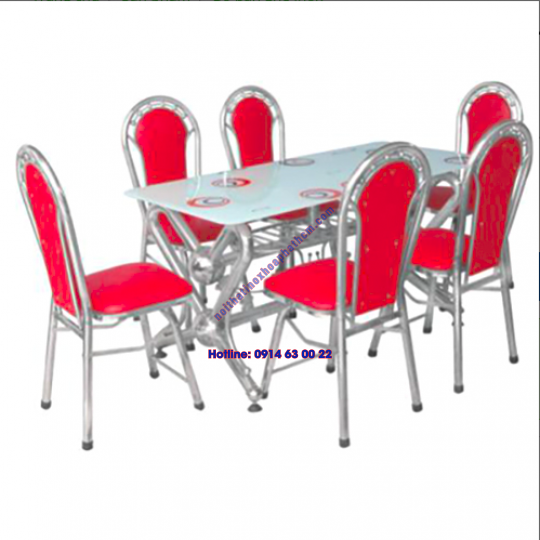 Bộ bàn ghế inox chân Tim cao cấp
