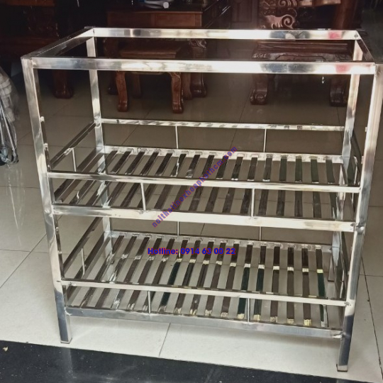 Kệ Chén Inox 3 Tầng 